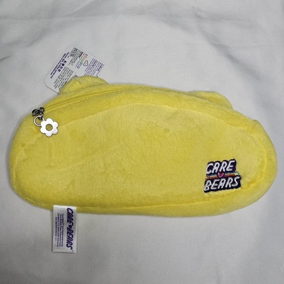 New Set 3 Care Bear Pencil Case Pink Cheer Green Good Luck Lucky Yellow Funshine - Picture 7 of 11